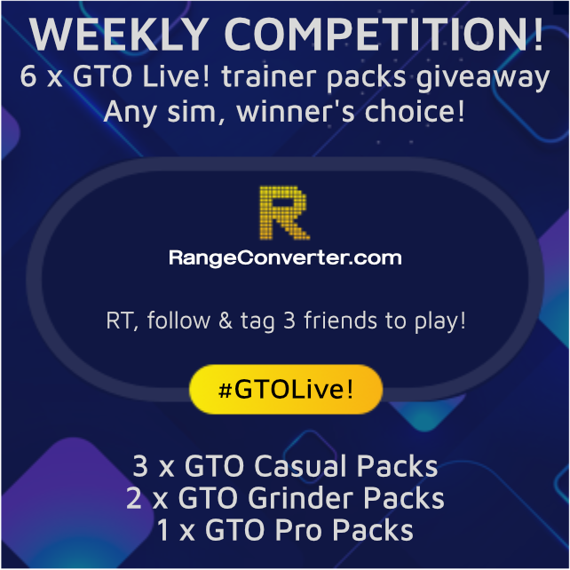 rangeconverter's tweet photo. Weekly Giveaway!! Simply RT, follow and tag 3 friends to participate. 

We've got another 6 FREE GTO Live! trainers (valid for a month) to give out! 
Don't miss this chance! https://t.co/FW7fTz0I5q