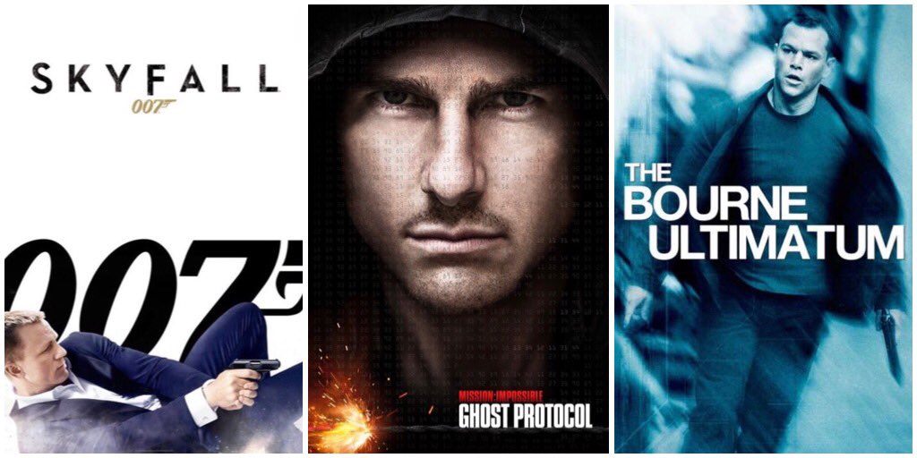 9. Pick one spy/action film franchise( Bond/Ethan hunt/Bourne)