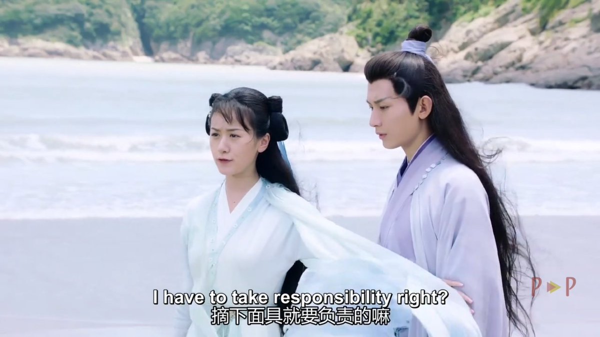 Xuanji protected Sifeng and agreed to marry him when deputy chief wanted to punish him (again ) for removing his mask without breaking the curse. #Episode17  #LoveAndRedemption