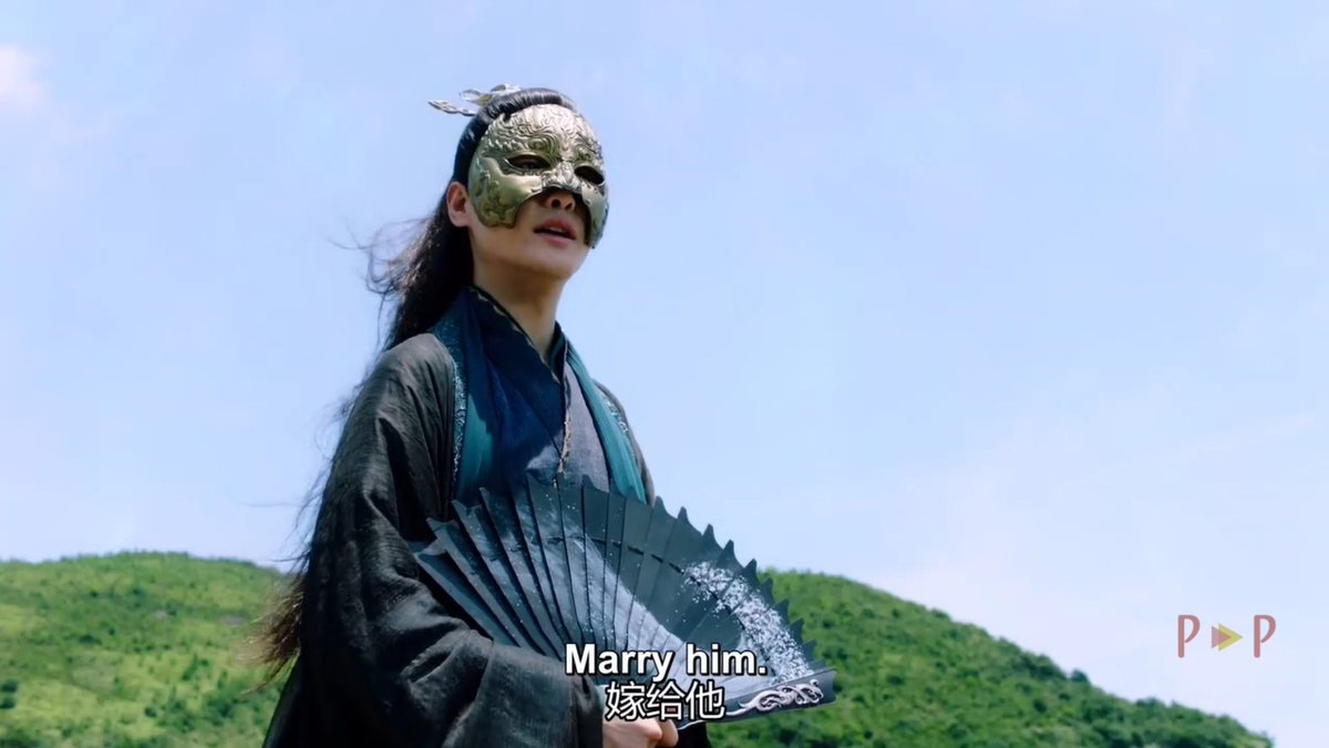 Xuanji protected Sifeng and agreed to marry him when deputy chief wanted to punish him (again ) for removing his mask without breaking the curse. #Episode17  #LoveAndRedemption
