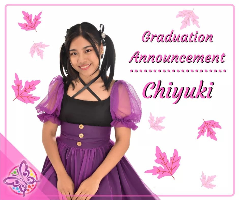 CH4U_official's tweet photo. We would like to inform everyone that our Autumn Pink member Chiyuki will now be officially graduating from the group.

Chiyuki has been a very important part of CH4U and was greatly responsible for one of our original songs "Coconuts". https://t.co/gvY7bBj2F9