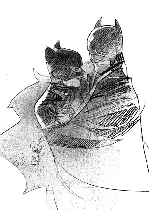 On the roof 2.   #Batman #Catwoman #dccomics 