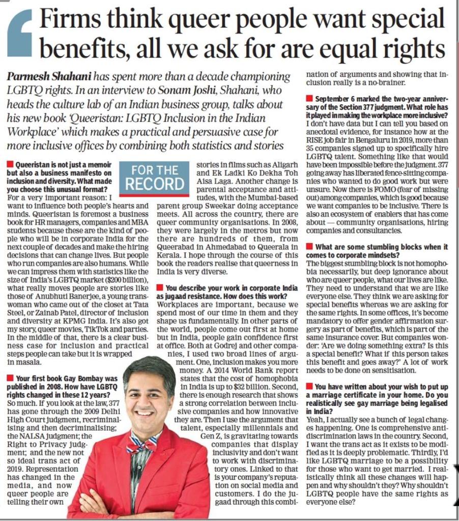 karthikavk's tweet image. There's so much to be said about #Queeristan @parmeshs today! #Section377  thehindu.com/life-and-style…