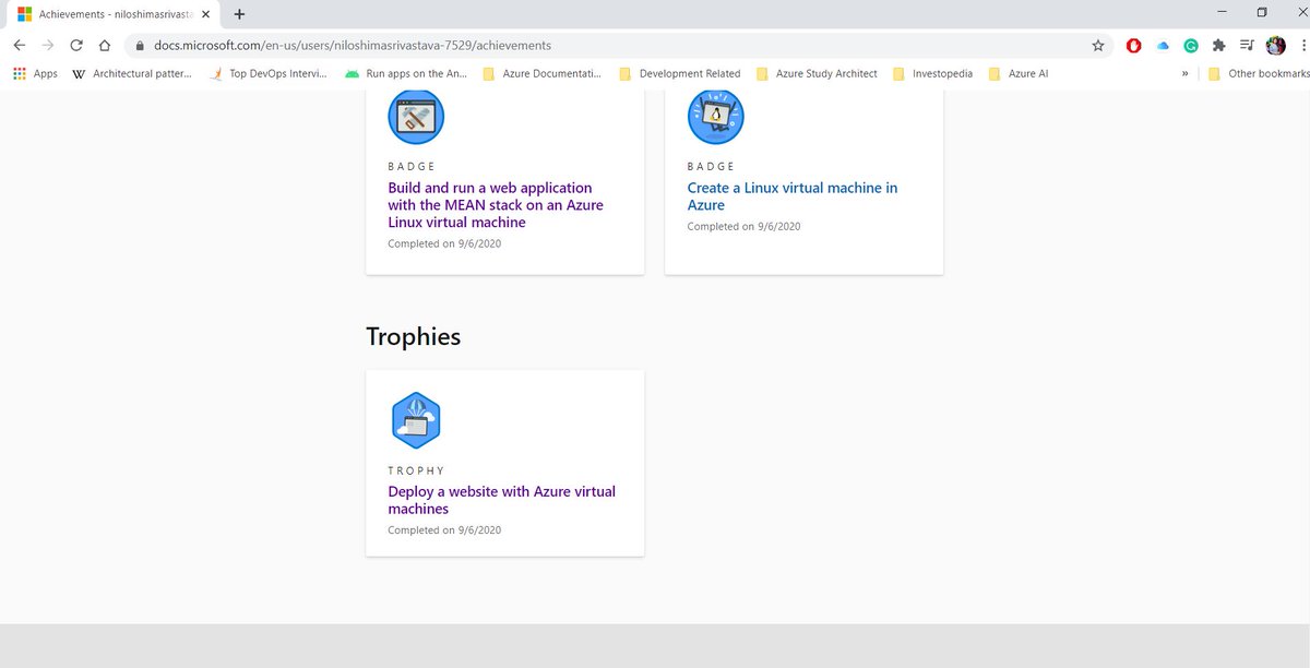 niloshima's tweet photo. Finally finished "one" learning path from @MSLearn #jCloudDay Profile Link - https://t.co/JXdpByWzud @KonfHub https://t.co/5jQm976ZHa