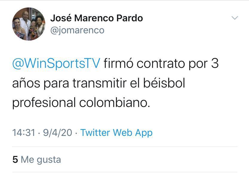 CarlosGrillop's tweet photo. Que buena cosa https://t.co/9T09oCCpAl