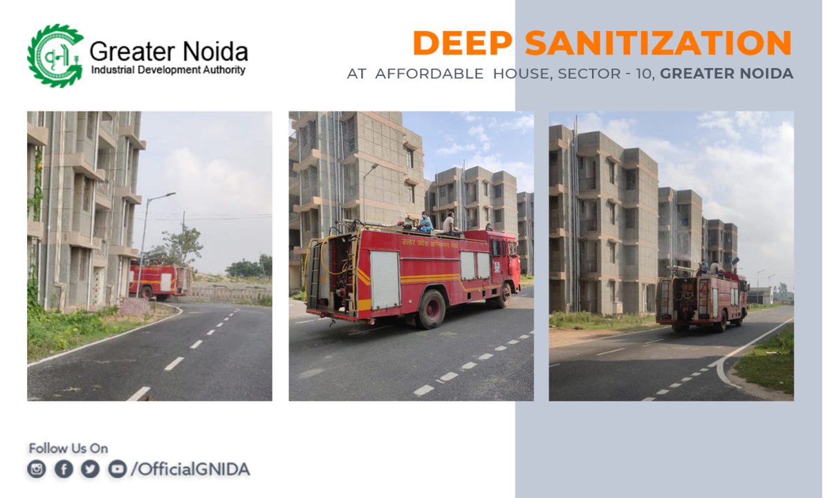OfficialGNIDA's tweet photo. @OfficialGNIDA के स्वास्थय विभाग के कर्मचारियों द्वारा ग्रेटर नोएडा के अफोरडेबल हाउस, सेक्टर-10 में सेनेटाइजेशन अभियान शहर को कोरोना मुक्त बनाये रखने के लिए चलाया जा रहा है।
#Sanitization #IndiaFightsCorona #sanitizers #handspray #satysafe #stayprotected #societywelfare https://t.co/zrMOPGEV3o