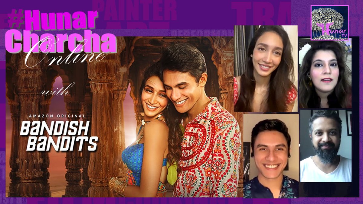 saharzaman's tweet image. PREMIERING TODAY!!
@Hunar_TV's exciting new #HunarCharcha with the team of #BandishBandits. Catch us Live with this delightful chat with Director @anandntiwari &amp;amp; lead pair @shreya_chaudhry , @ritwikbhowmikk  . Pls join us at 6pm on facebook.com/hunartv.in . #music #love #gharana