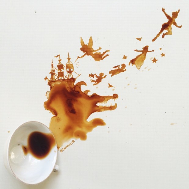 2. Giulia Bernardelli, Italian artist who creates awesomely detailed art from spilt coffee