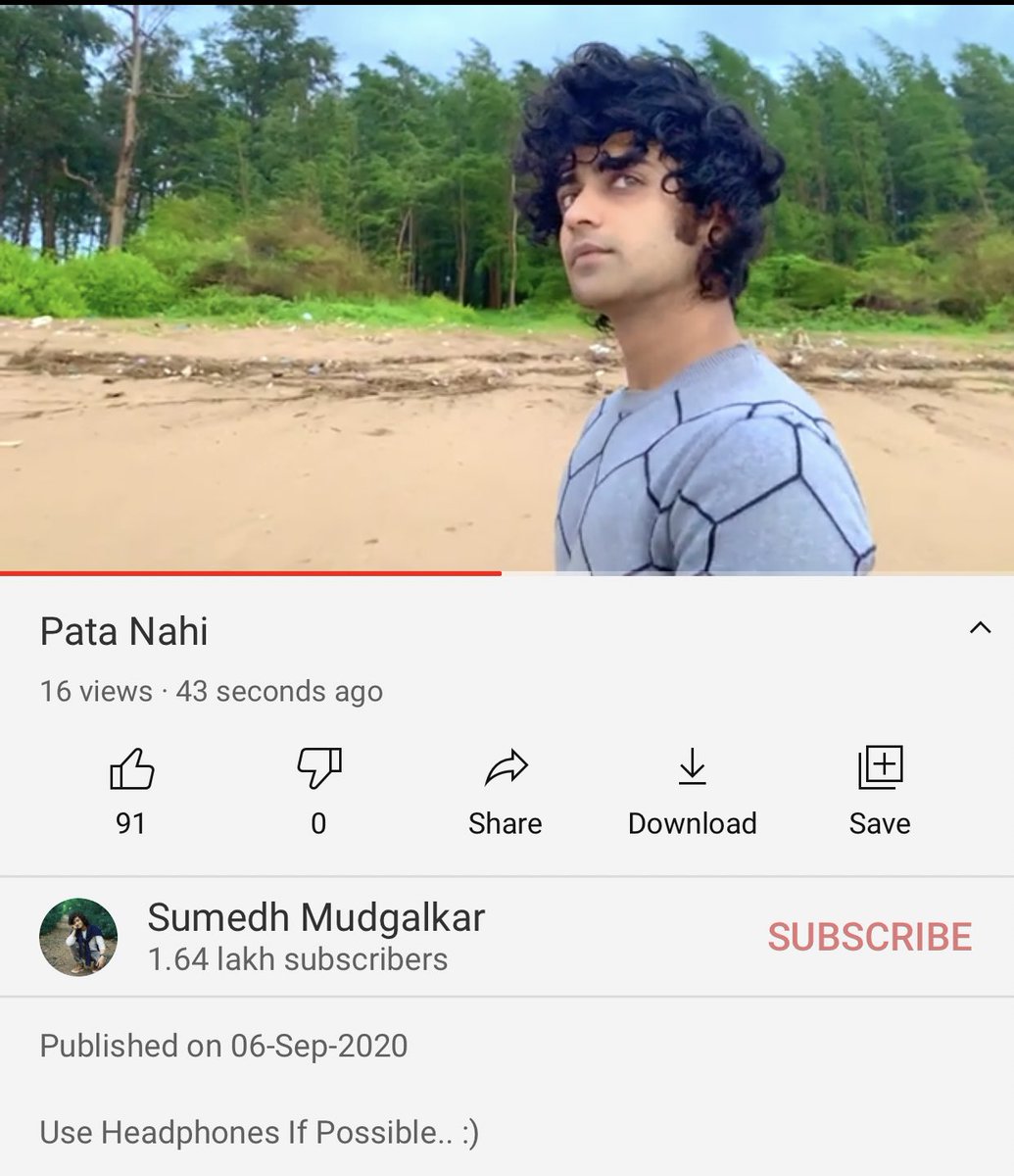 Beatking_Sumedh's tweet photo. ‘Pata Nahi’ 
Out on youtube now. ❤️

https://t.co/7dRLb3MXjq https://t.co/9BlvfxH0aA