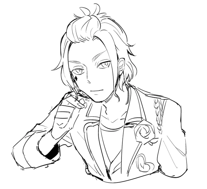通話中に描いたケイト先輩 