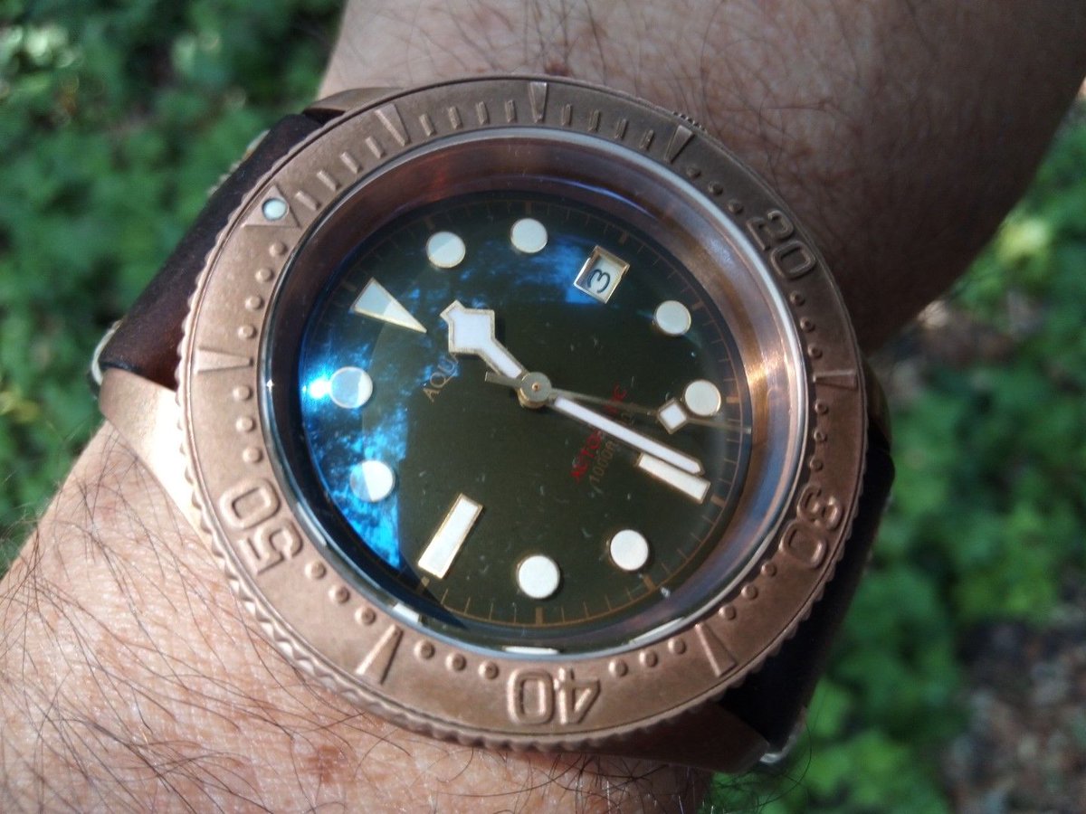 MBWatchworld's tweet image. Review - Aquatico bronze Sea Star Diver | Microbrand Watch World buff.ly/2GsWj4M