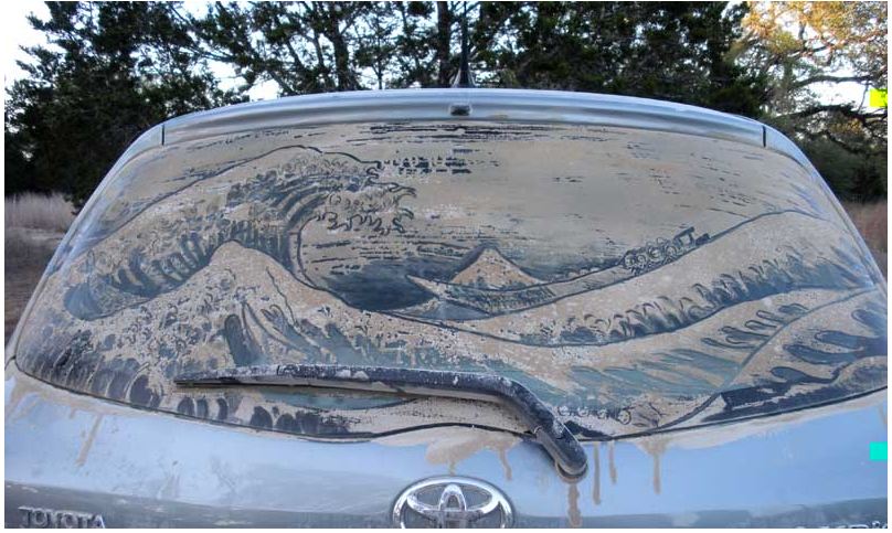 13. Scott Wade, American artist who turns dirty cars into art