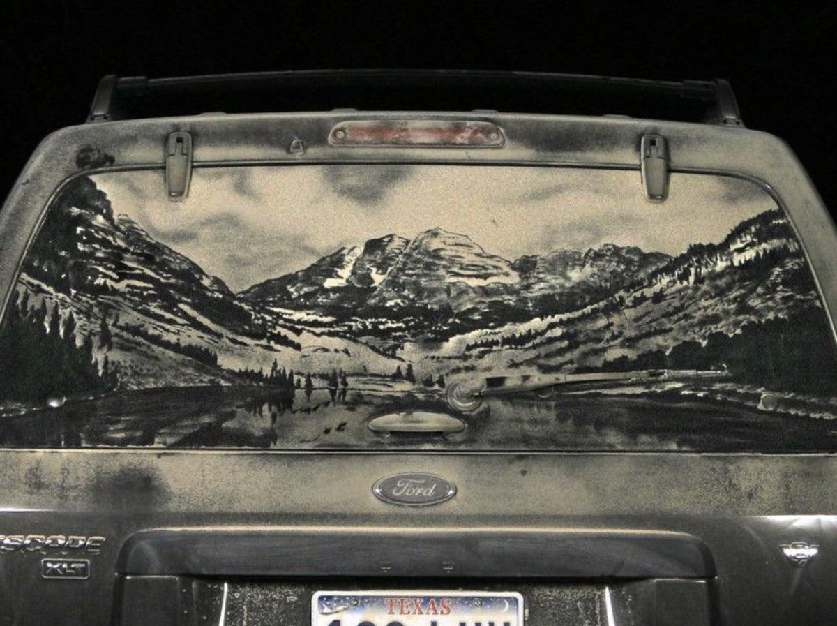 13. Scott Wade, American artist who turns dirty cars into art