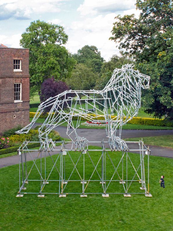 14. Ben Long, British artist who “sculpts” with scaffolding