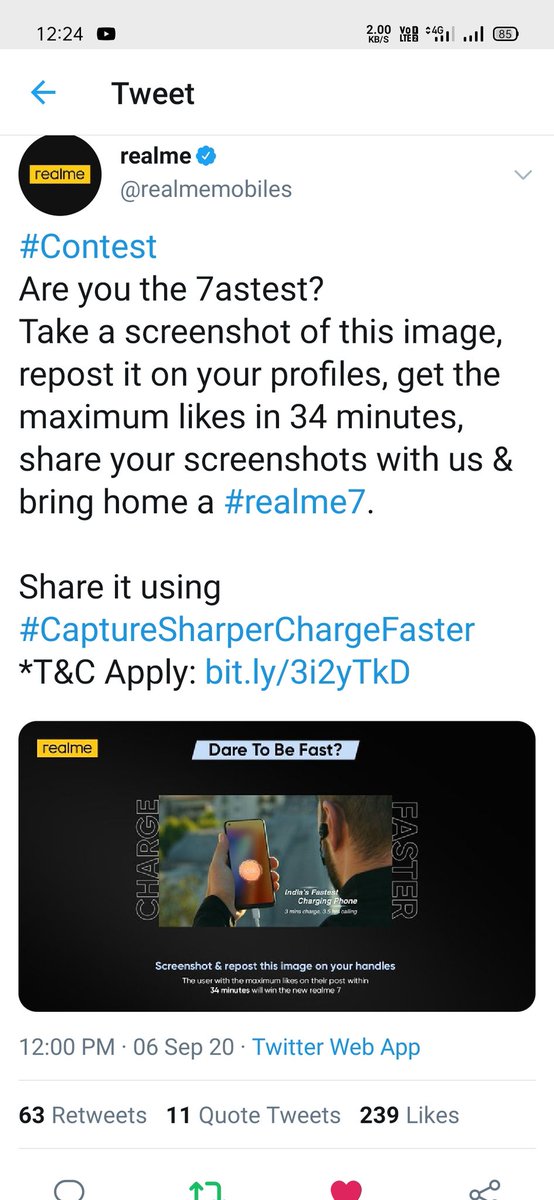 tush1199's tweet photo. @realmemobiles Here's My Screenshot 👇👇

#CaptureSharperChargeFaster 
#realme7
#Contest
@realmemobiles 

Join Friends @rajchavan101 @HirakJoy @Prakash91756346 @rahulnikam8395 @Foisal71 https://t.co/3iu5Oo0Xgr