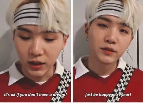 yoongi said to follow your own path at your own time & stream paradise.