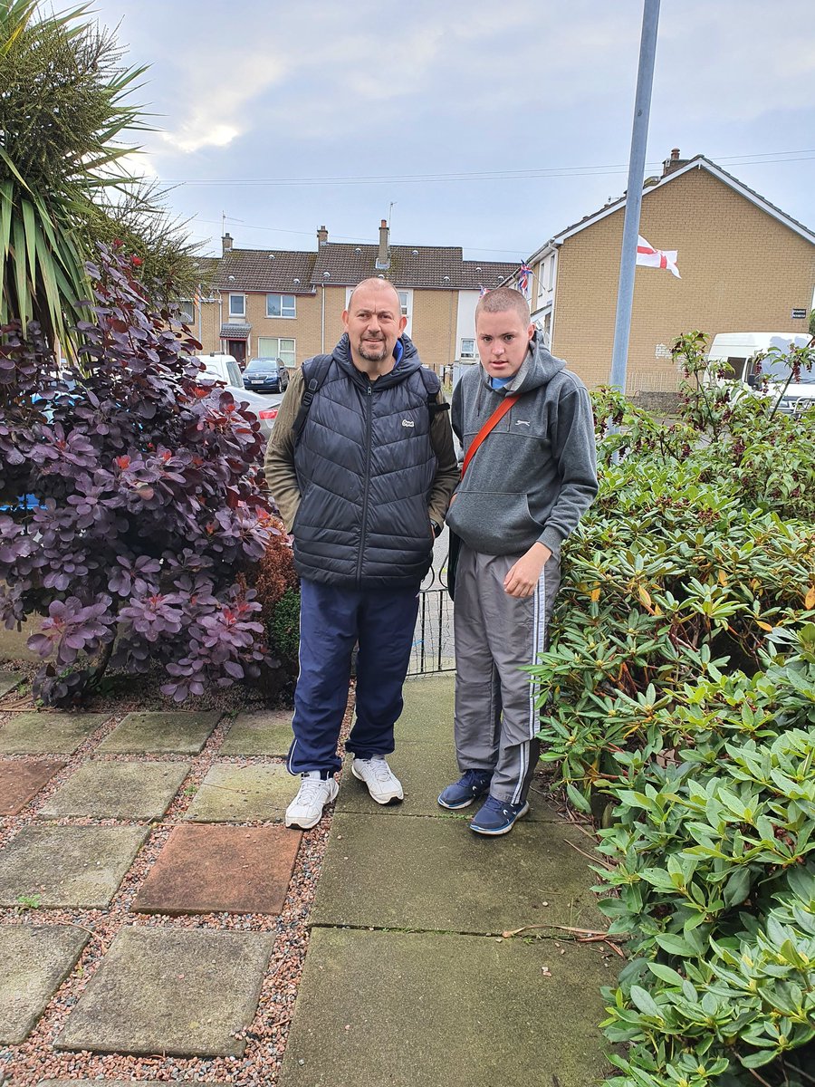 themightyfrog's tweet image. Just heading off on our walk from Monkstown to Comber for the Robinson Services Cup final between @NorthDown1857 and @WaringstownCC