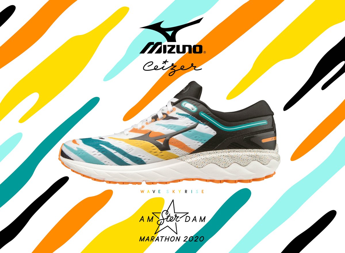 mizunoitalia's tweet photo. Dalla collaborazione con l'artista olandese Pieter #Ceizer, nasce questa coloratissima edizione speciale della Wave Skyrise che celebra la Maratona di Amsterdam 2020. 🏃
Un richiamo ai colori caldi dell'autunno olandese 🎨a🇳🇱
#Mizuno #MizunoRunning #WaveSkyrise https://t.co/iF7wkpjPtE