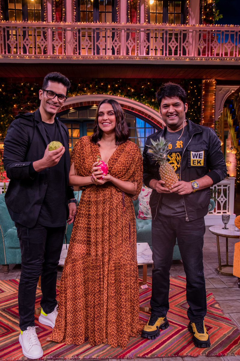 NehaDhupia's tweet photo. We got a dose of the best medicine 🤣🤣🤣 ... thank you #thekapilsharmashow  ... you guys were beyond hilarious 😂 @KapilSharmaK9 @bharti_lalli @Krushna_KAS @kikusharda tune in tonight at 9.30 pm @SonyTV 📸 @thememoryalbum https://t.co/KfTpO1XrEw