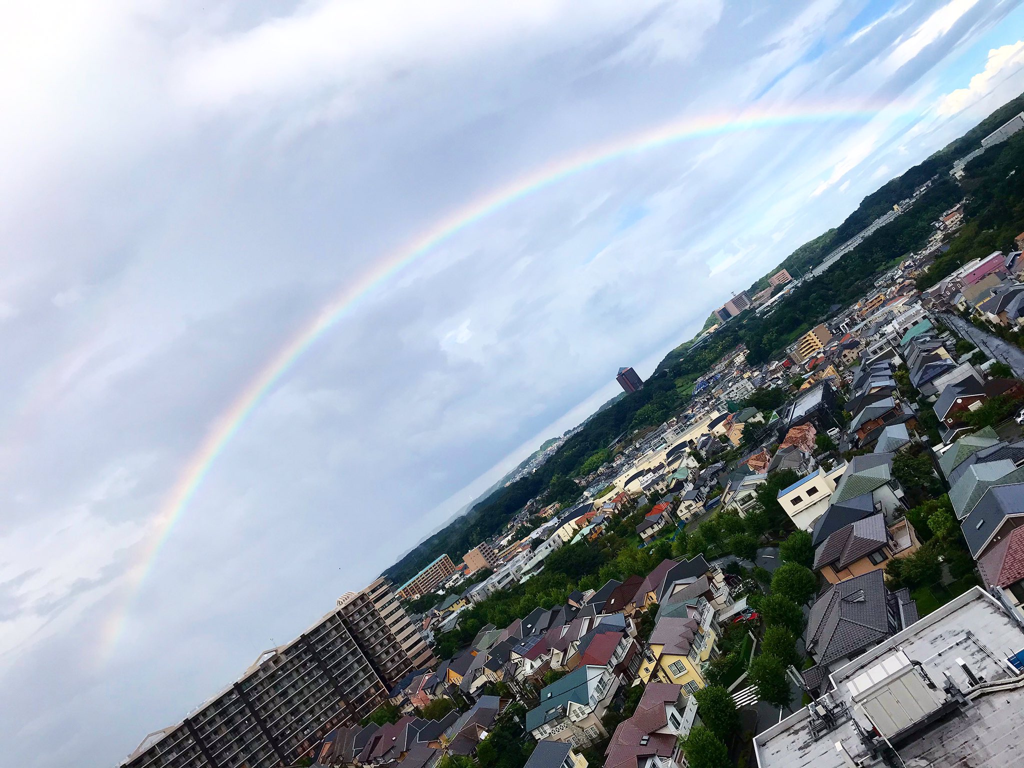 鈴木井咲 Isaku Suzuki A Twitter 虹きた 虹 Rainbow 天気 Weather 八王子 八王子みなみ野 T Co Wwapbagzx5 Twitter