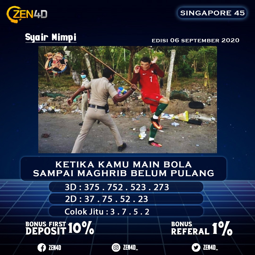 Syair mimpi "SINGAPORE45" undian jam 17.40

Pendaftaran &amp; info lebih lanjut, kunjungi Page Official kami di bawah:
- Facebook : ZEN4D
- Twitter : <a href="/Zenn4d/">Zen4d</a>
- Instagram : @zen4d_
- Website : www. zen4d .live
- Whatsapp : +639777150875
#DisneyPlusID
#Melisa
#silentobussy
