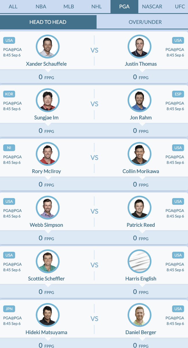 QuickPicksNow's tweet photo. There are over 50 different matchups across #PGA, #NBAPlayoffs, #MLB and #NASCAR today!

FIFTY! 

Bet up to $100! Win up to $50,000! Only at https://t.co/Wm8YgPDBXZ! https://t.co/IBXqg6gzd8