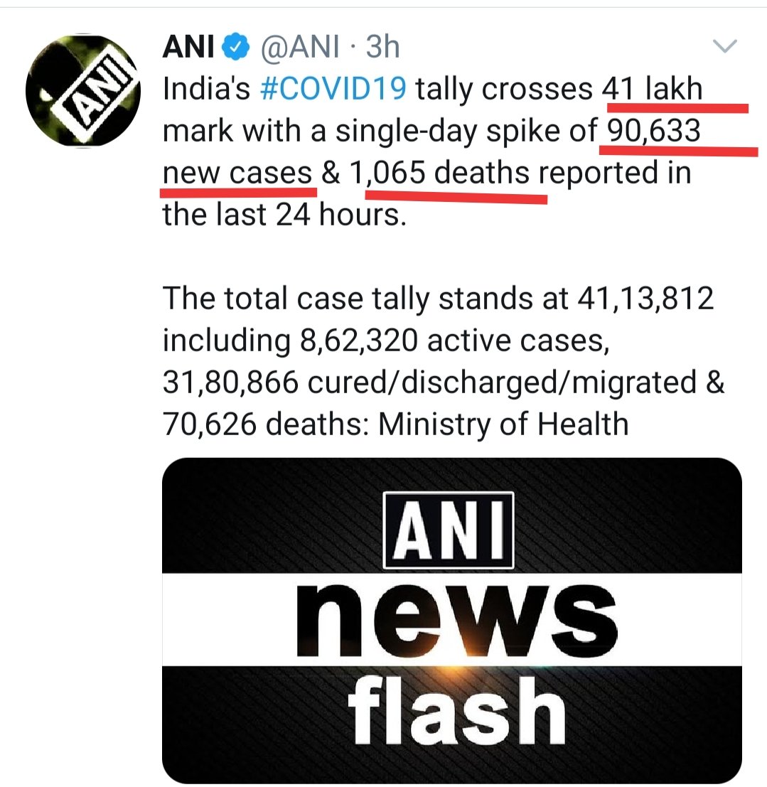 Sidracutu7's tweet photo. 90k+ cases in last 24 hours! 
No one can save students now!
Take full precautions JEE/NEET aspirants.
ALL THE BEST.

#NEET
#JEEFailedPostponeNEET
#NEET_JEE 
#POSTPONEJEE_NEET 
@DrRPNishank @narendramodi https://t.co/frqDttnpAM