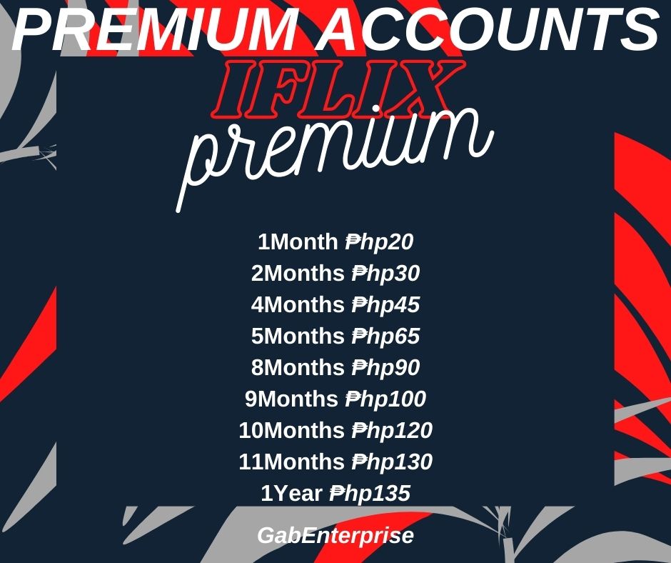 GabEnterprise's tweet photo. Iflix Premium https://t.co/6eDUL0d6x1
