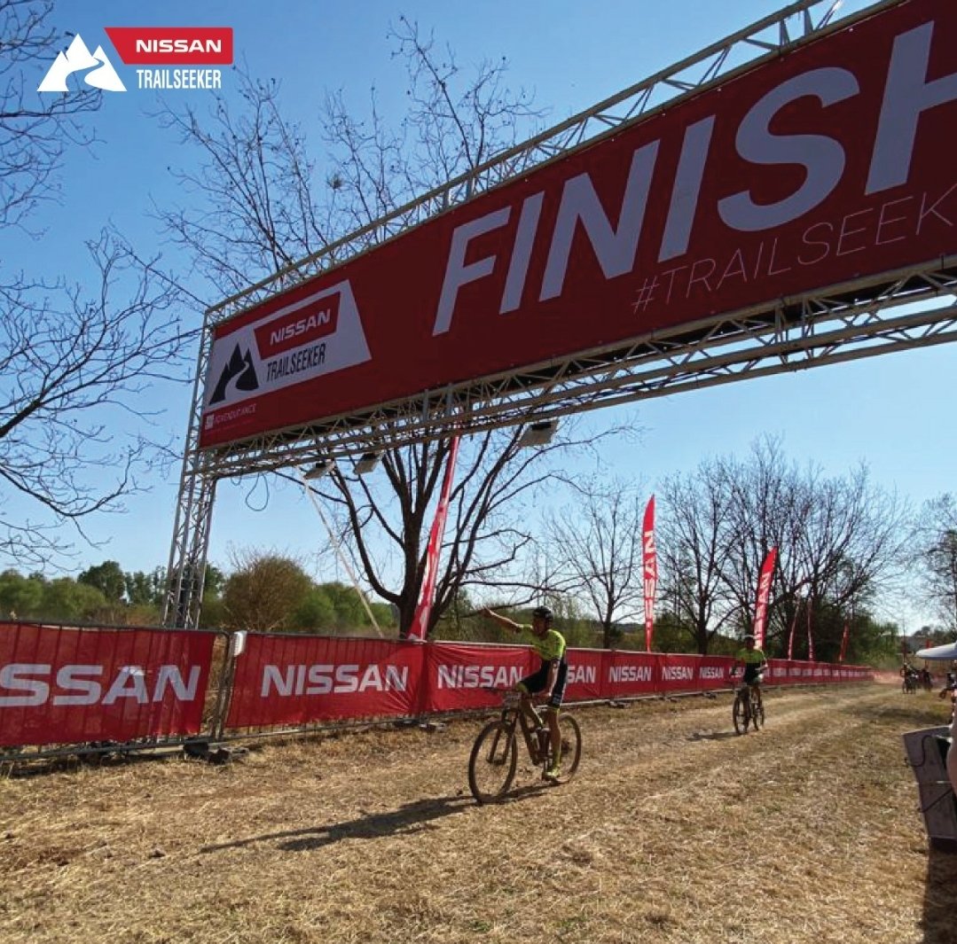 trailseekermtb's tweet photo. First to cross the finish line is @MatthysBeukes!! Congratulations to Team PYGA Euro Steel with @DutoitPieter and @PhilBuys right behind him painting the finish line in yellow!
#NissanTrailseekerMTBSeries #Buffelsdrift #TrailseekerSeries #AllOutTrail #LiveStream #ElitesMen https://t.co/dpfBOkR0Ks