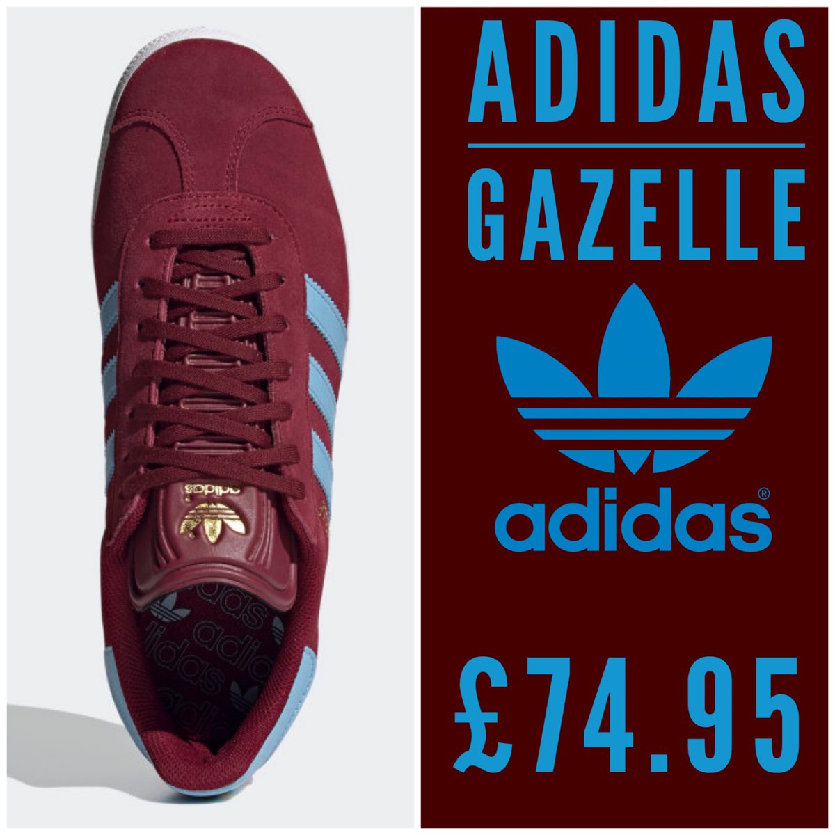 burgundy and blue gazelles