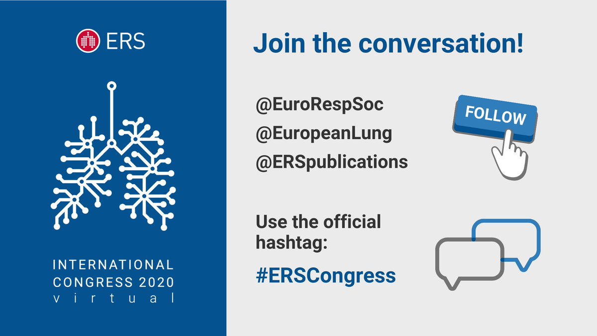 The first ever virtual ERS International Congress starts tomorrow! 

Use the official hashtag #ERSCongress to check out what’s on offer.