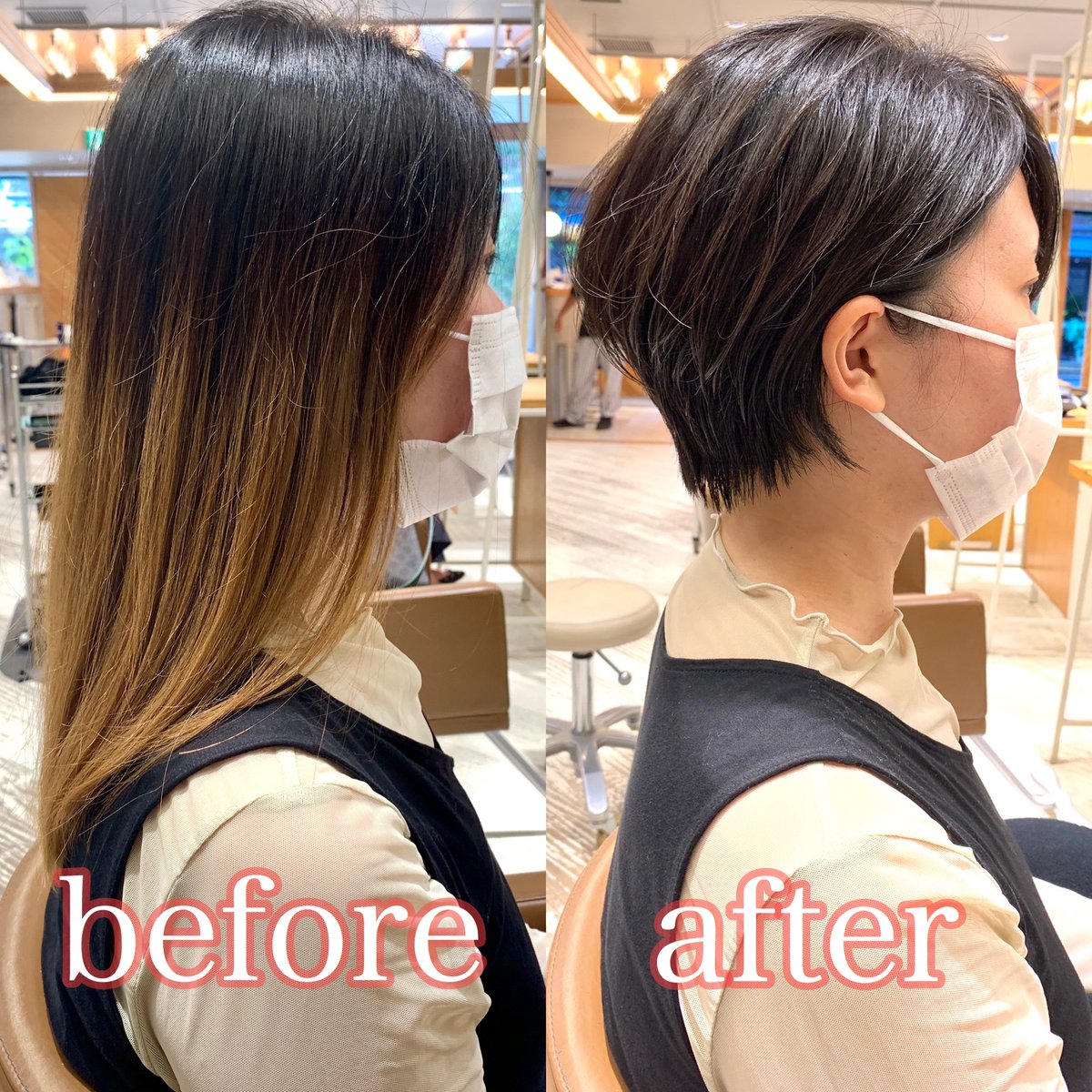 境勇人 Sacaiショート お客様before Afterまとめ ショートヘア ショートカット ショートボブ 髪型 ヘアスタイル 大人ショート 30代 40代 米倉涼子 波瑠 辺見えみり 丸みショート くびれショート 青山 表参道 美容室 美容師 T