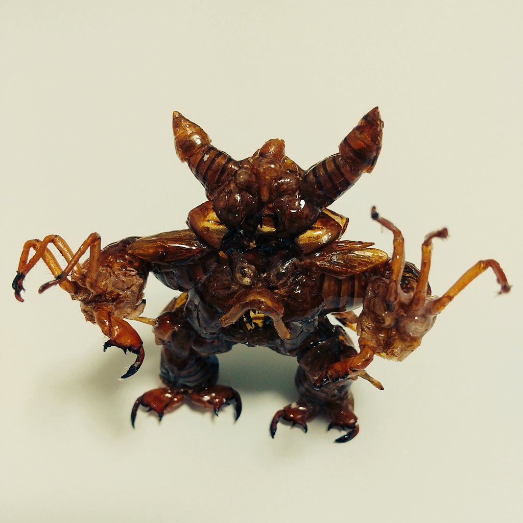 材料はなんとセミの抜け殻 旦那さんが作ったというデスピサロの完成度が高すぎ 話題の画像プラス