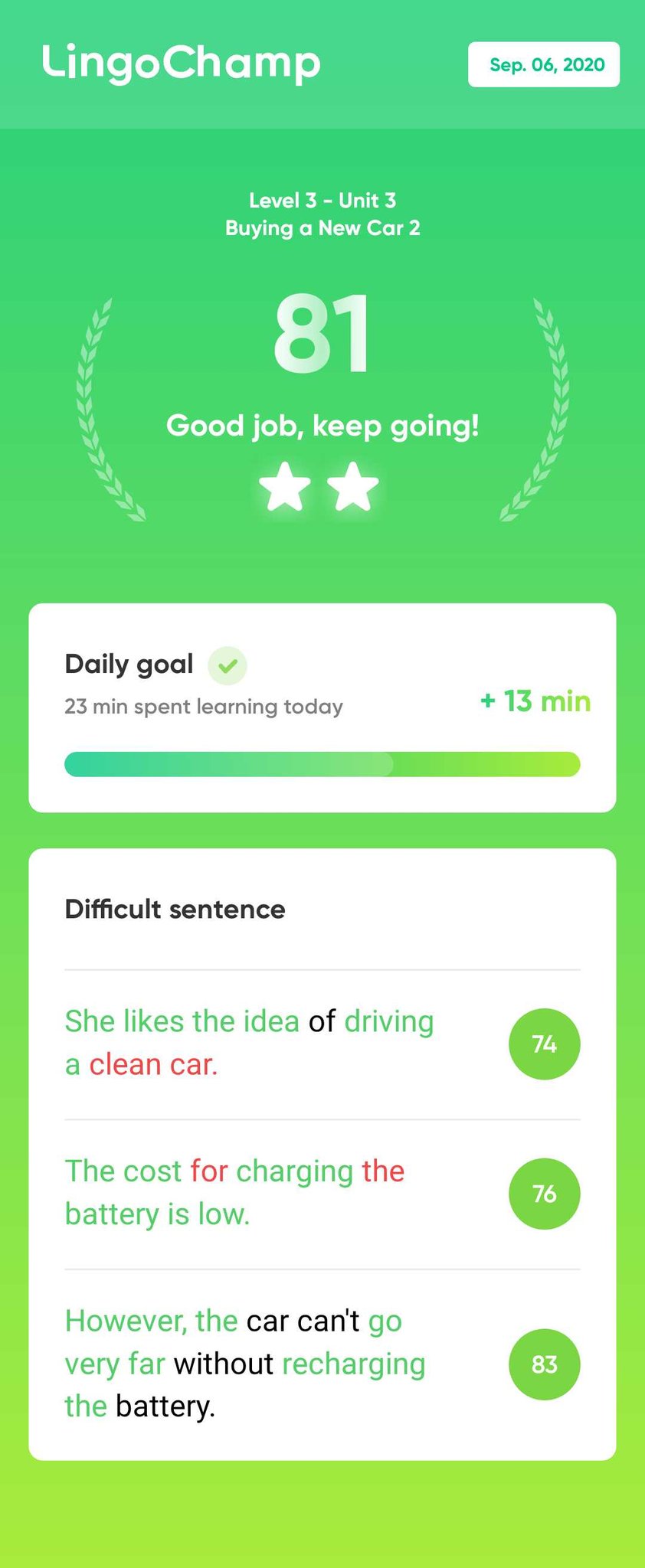1 63日目 英語学習記録 Lingochamp Twitter