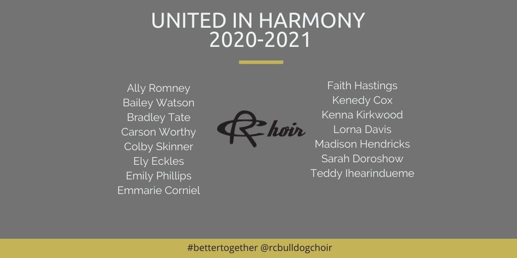 Congratulations to our new and returning members of United In Harmony! #bettertogether <a href="/rcisdfinearts/">Royse City ISD Fine Arts</a> <a href="/RoyseCityHS/">Royse City HS</a>