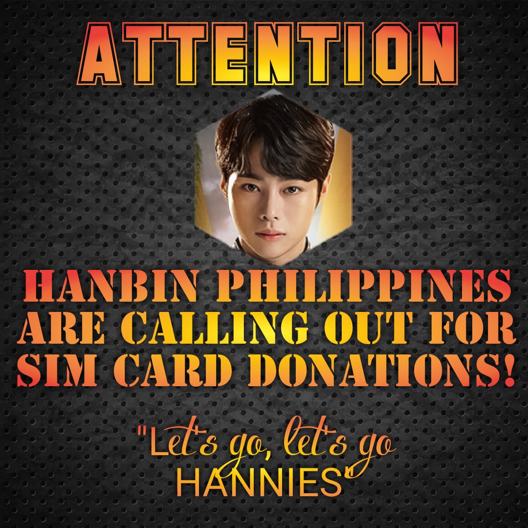 Hanbin_PHL's tweet photo. [ADMIN]

ATTENTION!

HANBIN PHILIPPINES is now calling out for SIM CARD donations. For more information and inquiries please dm us. Thank You!

Let's Go, Let's Go Hannies! 💚

#Mnet #엠넷 #ILAND #I_LAND #아이랜드  #HANBIN  #한빈  #HANBIN_ILAND https://t.co/96PsgzATER