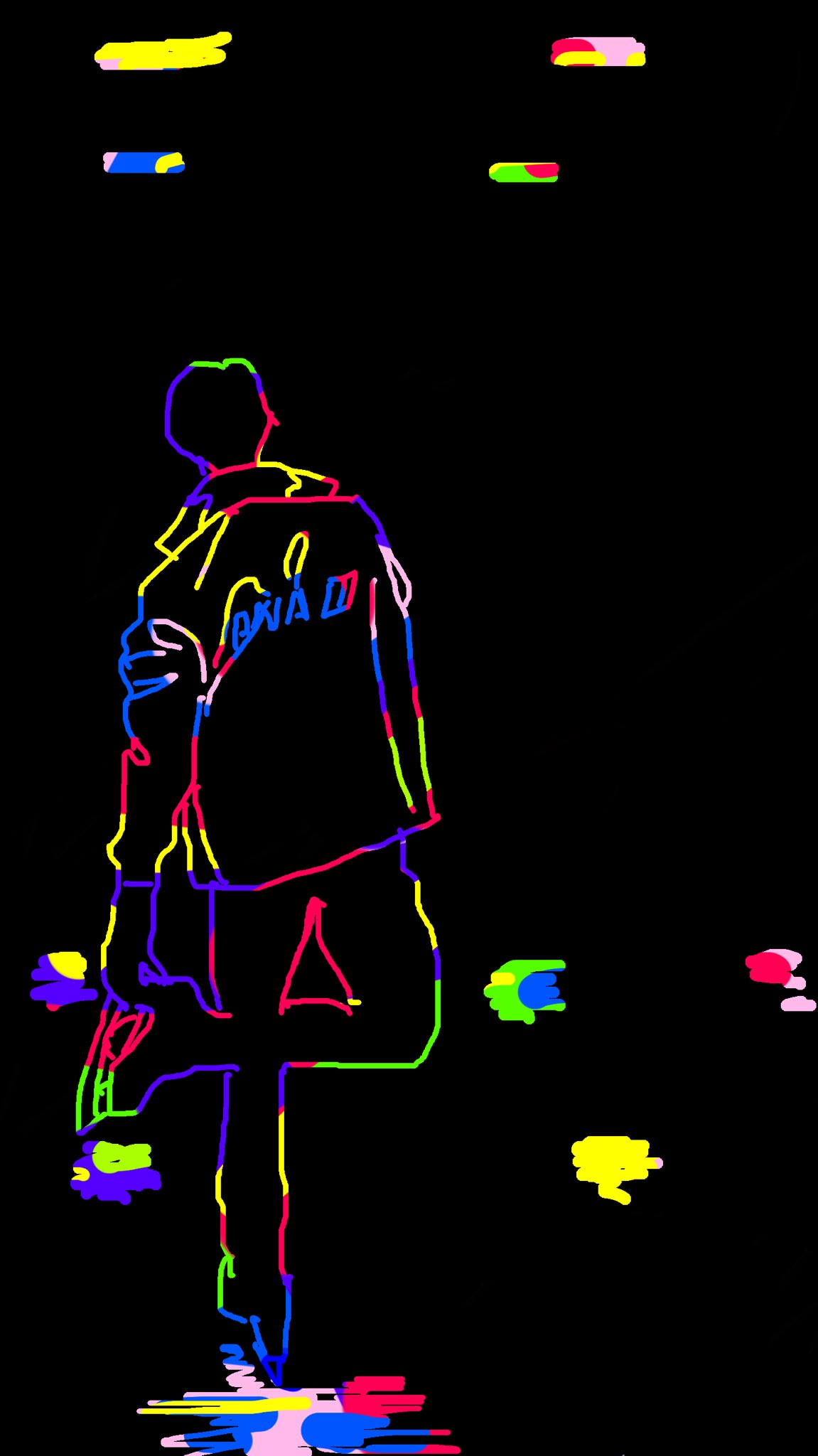 Jon Z 神様の宝石でできたyuzu 砂漠期を乗り越えよう しりとりお絵かき スクラッチアート Ibisでスクラッチアート風にしてみました 細かく色塗りすぎて目がチカチカする アキちゃんの た に続きます たくましい背中 次は か です どなたか