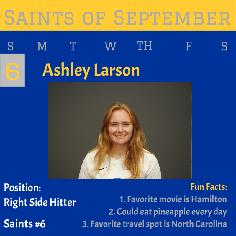 SaintsVball's tweet photo. Sunday’s are for the Saints! Ashley #6 https://t.co/ylcfn1MNzw