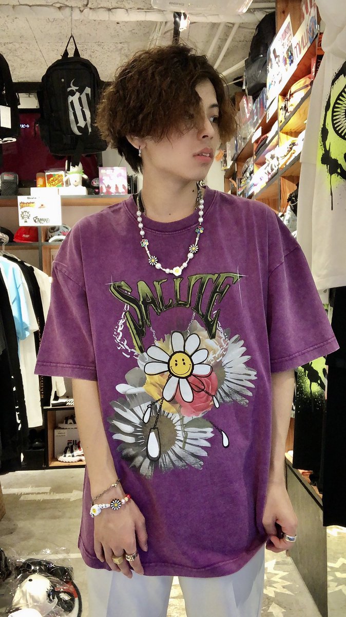 【S・新品未開封】SALUTE WASHED FLOWER VINTAGETEE