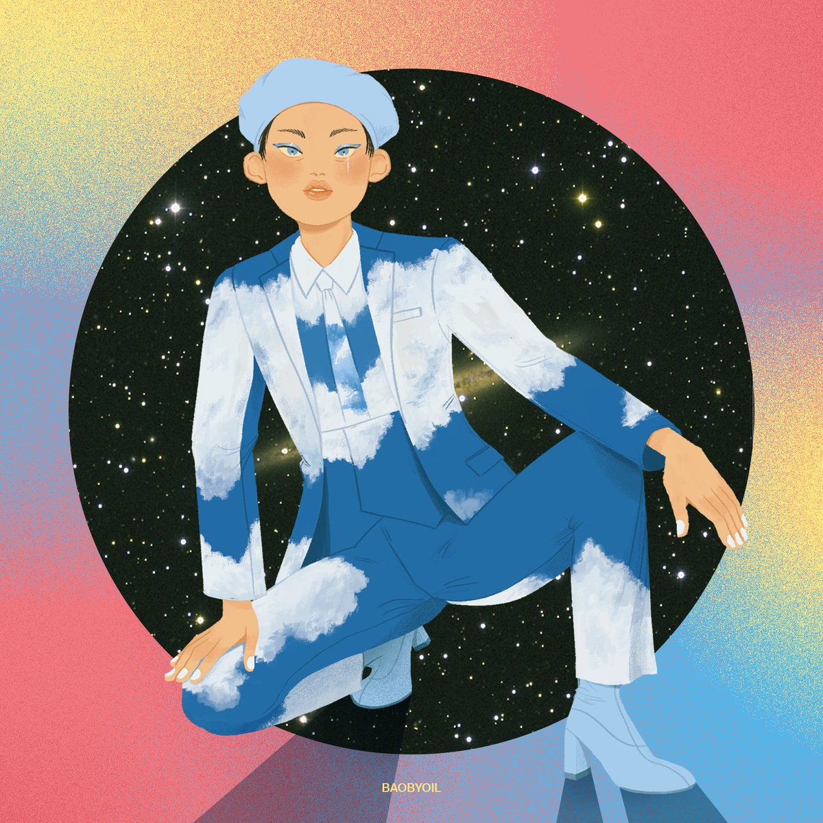 i& #39;ll start! i& #39;m bao, a self-taught filipino illustrator. i love funky colors and meaningful comics. i often incorporate graphic design into my works. i also do photography! my newsletter:  https://tinyletter.com/cloudbrew...