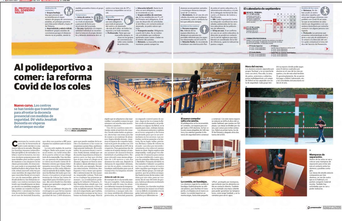 JesuitakDonosti's tweet photo. ¡Todo preparado para el comienzo del nuevo curso! Ahora solo queda lo que más ilusión nos hace: ver a nuestros alumnos y alumnas después de tanto tiempo 😍

Hoy en @diariovasco 👇👇
https://t.co/2DwSOhzV9c https://t.co/ck3fpe9o9G