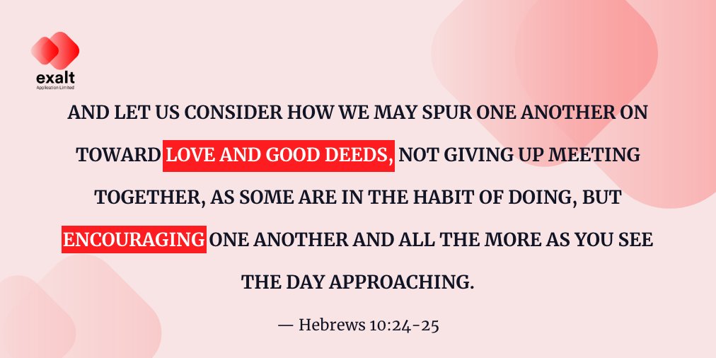 ExaltChurches's tweet photo. For a man that loves his neighbors as he does himself; he shall inherit a land in God's kingdom.
As Christians, we ought to love and pray for one another, as the Lord in heaven doth pray for us.
#PrayWithExalt #ExaltDaily https://t.co/Ru4uOxPmVC