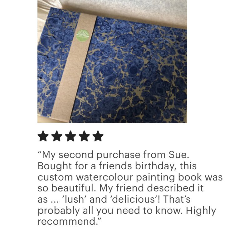 Watercolour & sketchbooks.
The beautiful, yet practical, exposed spine allows the book to rest completely flat when open. 
Covered with handmarbled papers.
I’m taking orders for these so DM if you’d like one.

#UKGiftHour #UKGiftAM #shopindie
#planahead #CWordSeptember