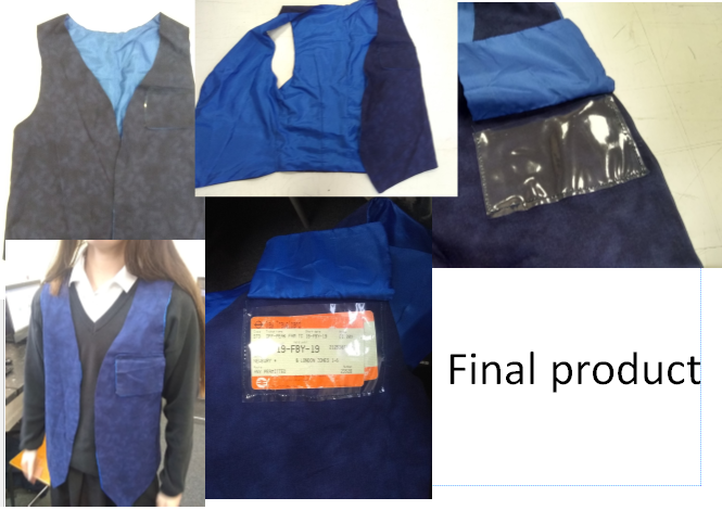 TrinitySchDT's tweet photo. Designed by Katherine, this waistcoat/jacket is designed for festival-goers to help keep tickets safe in a convenient and discrete pocket #design #textilesdesign #problemsolving
#DTGCSESHOWCASE
#DTGCSESHOWCASE2020 https://t.co/nAUqQxtiih