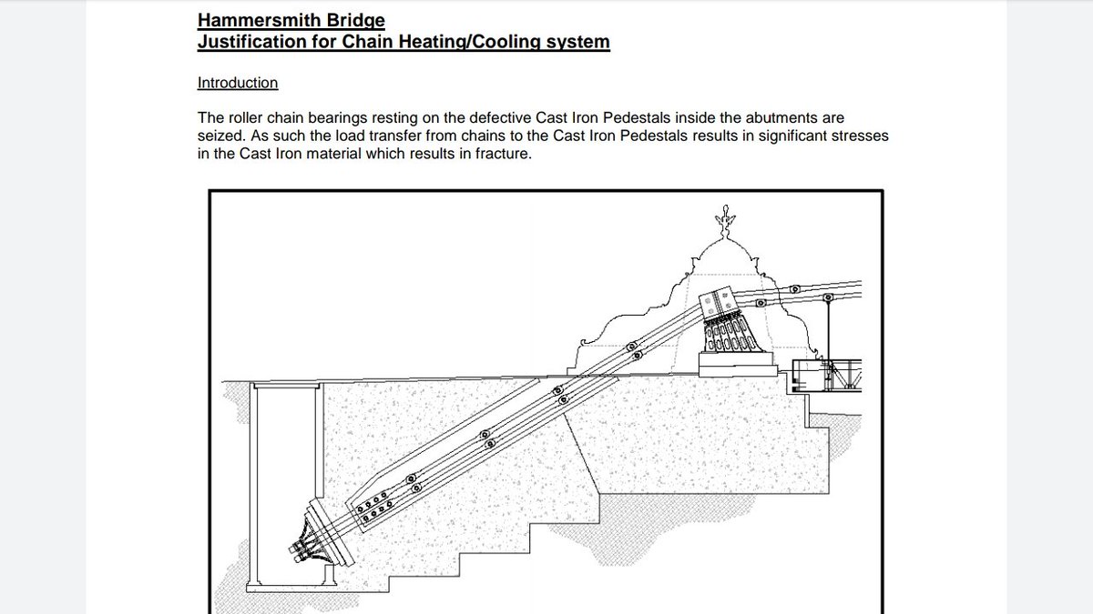 HammersmithBRI3's tweet photo. #HammersmithBridge needed temperature control, to protect from tunnelling impact. Where was it @LBHF @TidewayLondon ? Scroll to end for docs https://t.co/1WSADkkc6w https://t.co/Atcr7UqfkM