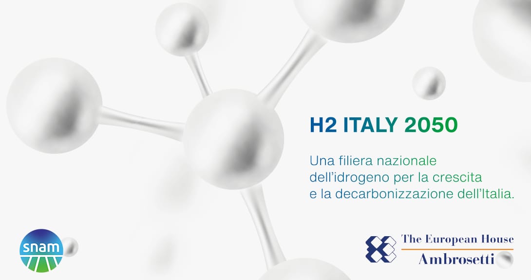 pat_rutigliano's tweet photo. L’Italia può diventare un hub europeo  dell’ #idrogeno grazie alla sua posizione geografica,alla forza del suo settore manifatturiero e alla sua capillare infrastruttura energetica. E’ quanto emerge dal report #H2Italy2050 di @snam e @ambrosetti illustrato a #Cernobbio2020 https://t.co/26iUM3fBky