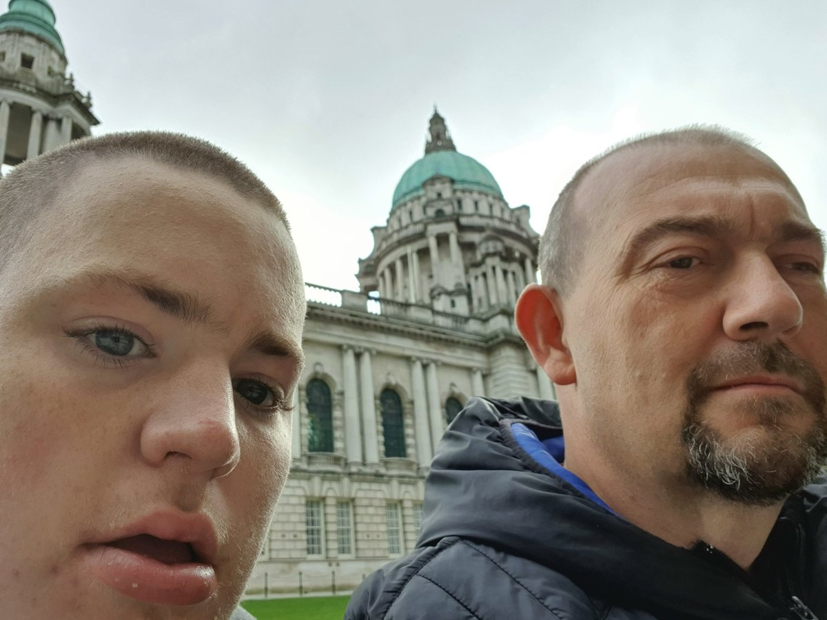 themightyfrog's tweet image. Walk to comber. Wee break at City Hall @NorthDown1857 @WaringstownCC