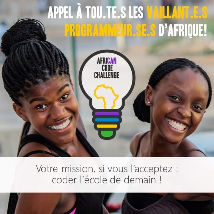 FatouColy14's tweet photo. La tech et l’innovation te passionnent ? L’école de demain a besoin de ton imagination, de ton talent de codeur et de ta créativité : alors à toi de jouer !
Africa Code Week est de retour en 2020 et l’AfriCAN Code Challenge fait partie des surprises de cette nouvelle édition. 👇🏾 https://t.co/fdrY2nlc9P
