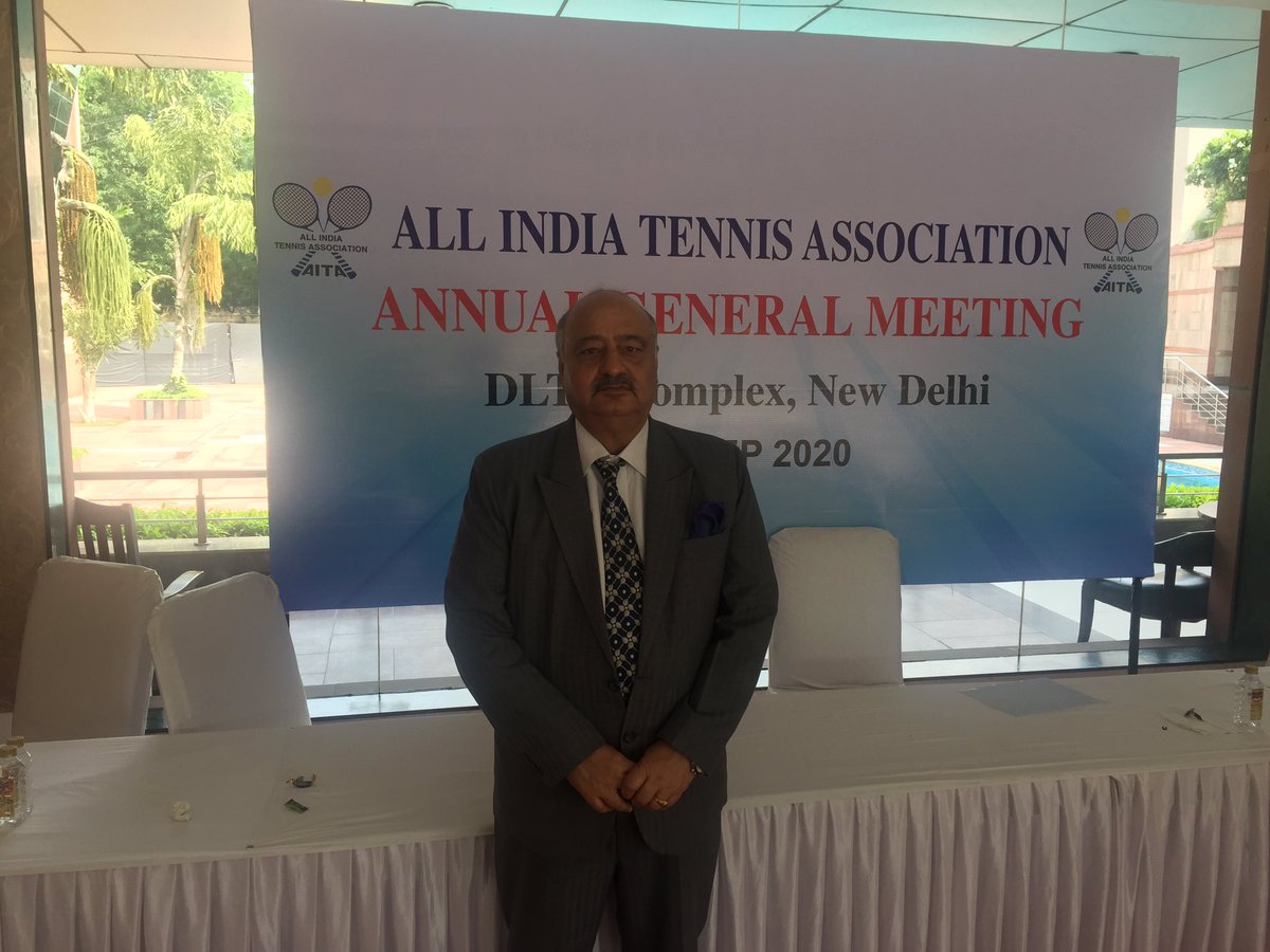 At the agm of <a href="/AITA__Tennis/">All India Tennis Association</a> after taking over as Secretary General of <a href="/AITA__Tennis/">All India Tennis Association</a> today <a href="/siyer30/">Sunder Meenakshi Narayan Iyer</a> <a href="/OfficeofSSC/">Office of Shivraj</a> <a href="/RohitRajpal_BJP/">Rohit Rajpal</a> <a href="/aniljaindr/">Dr. Anil Jain</a> <a href="/Media_SAI/">SAI Media</a>
