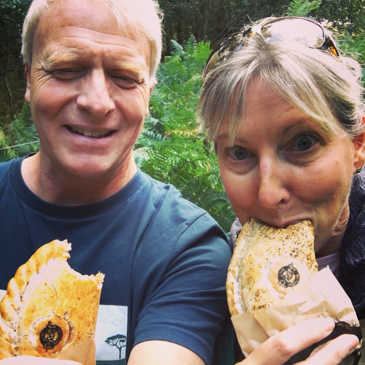 phatpastyco's tweet photo. Going in for the pasty ! Day our in the forest and proudly wearing our new #wordforestorg tshirts. Every Tee plants a Tree #phatathome #phatpasty #pasty #charity #Cornwall #eatwellhavefun https://t.co/jjdZlH2HCb